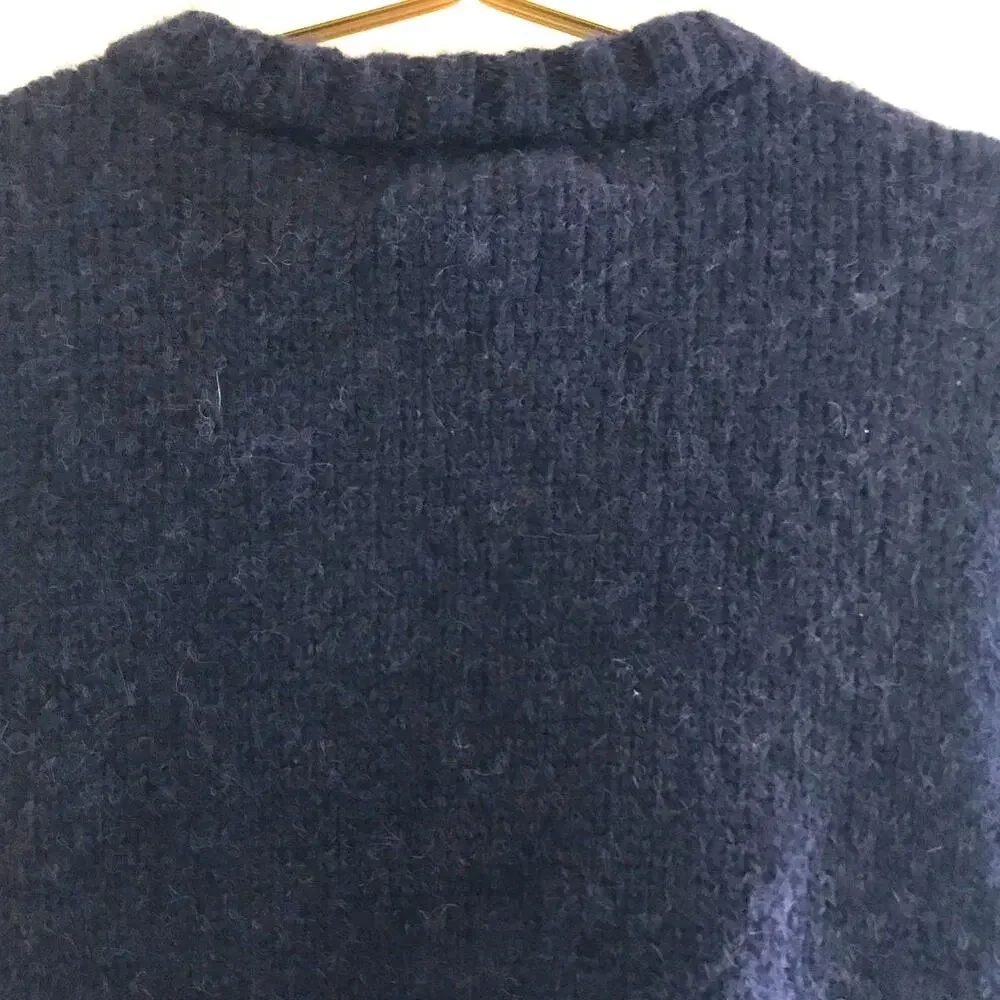 Ajaie Alaie  Purple Wrap Sweater XS Crew Neck Alpaca Wool